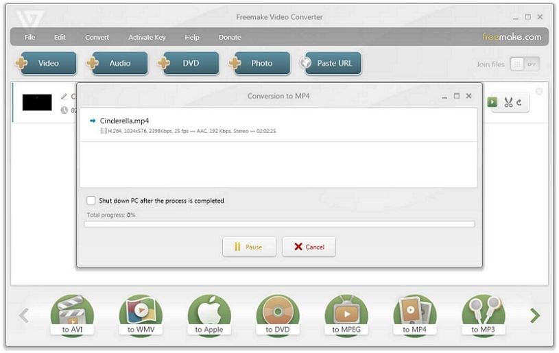 convert avi files to mp4 free