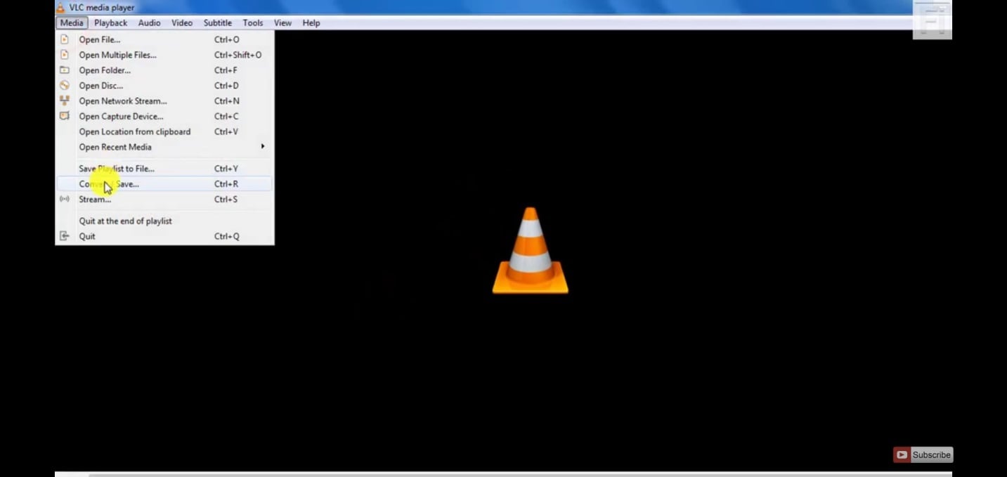 vlc add srt 1