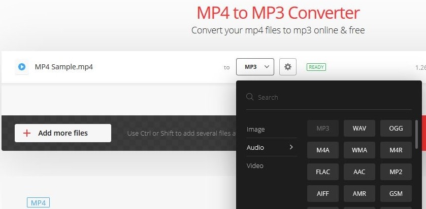 convert mp4 to mp3 using convertio