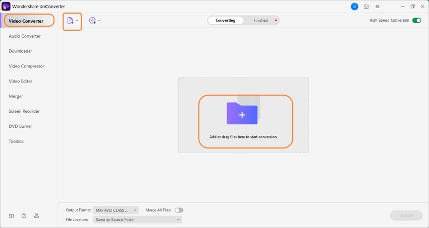 add video files to uniconverter