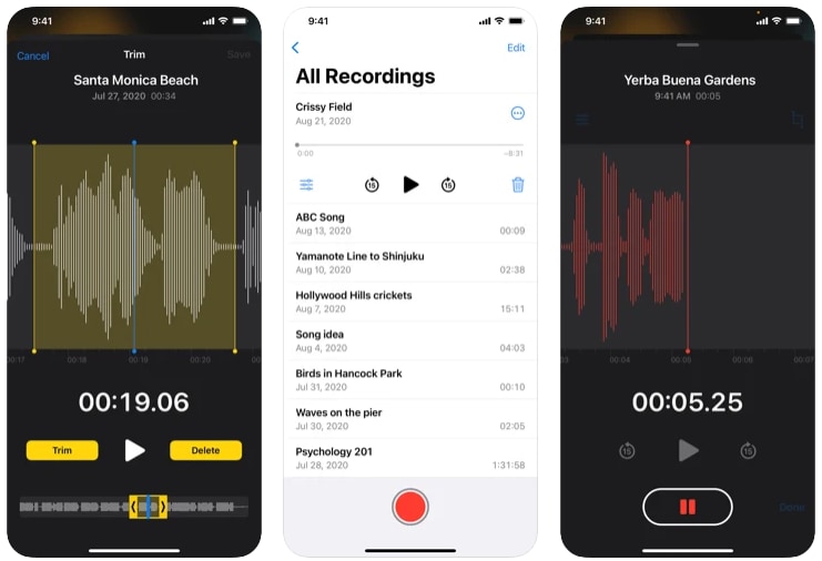 record audio on iphone 1