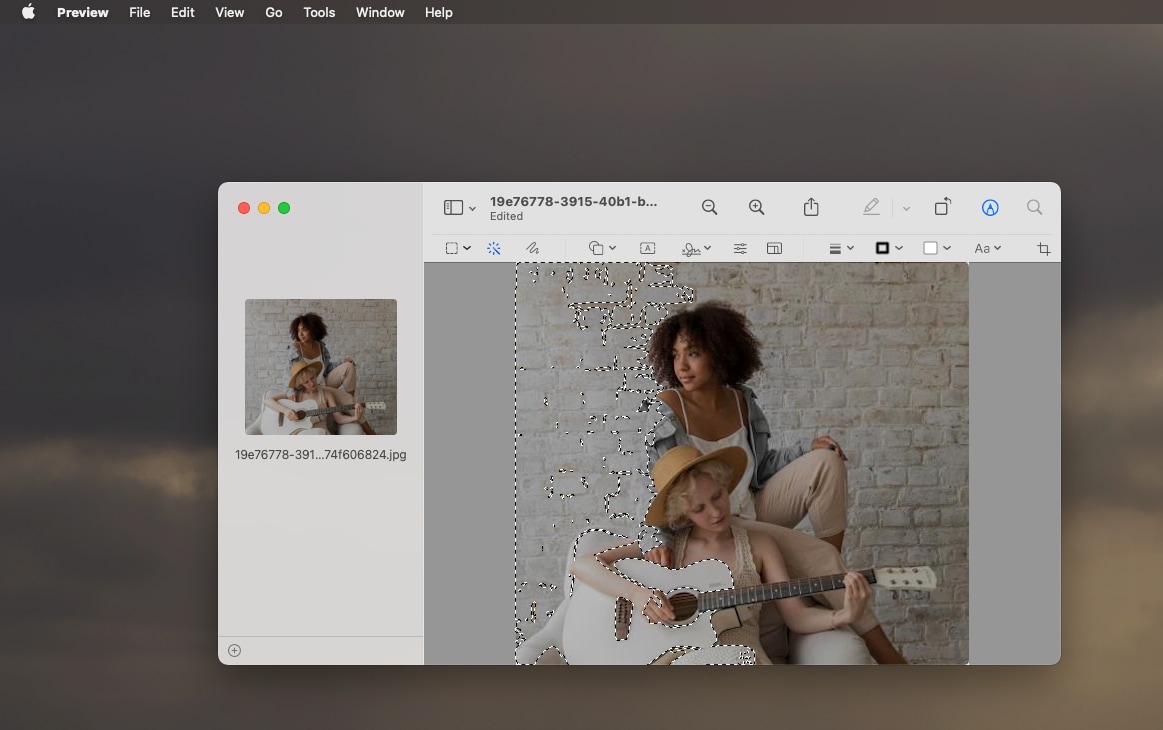remove white background on mac