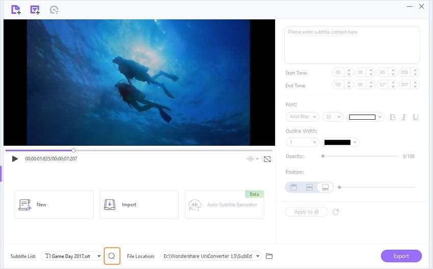 download subtitle uniconverter 2
