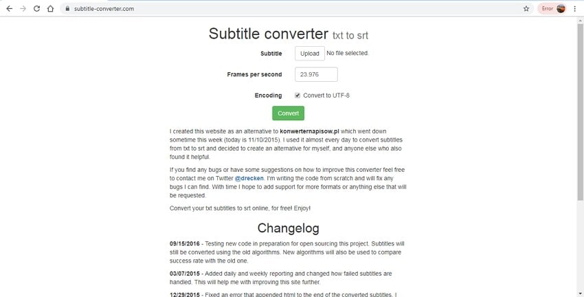 Subtitle Converter