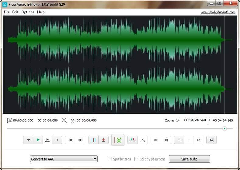 DVD Videosoft Free Audio Editor