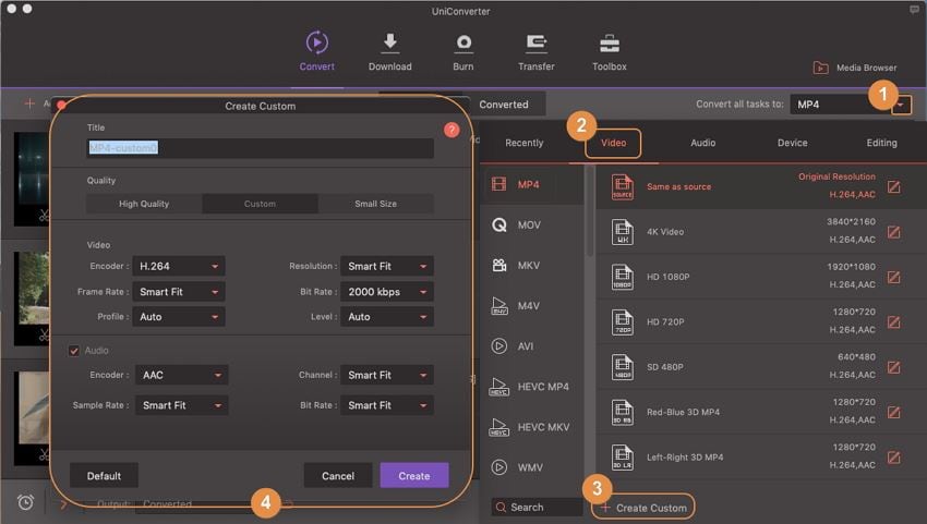 Choose compression settings for batch process