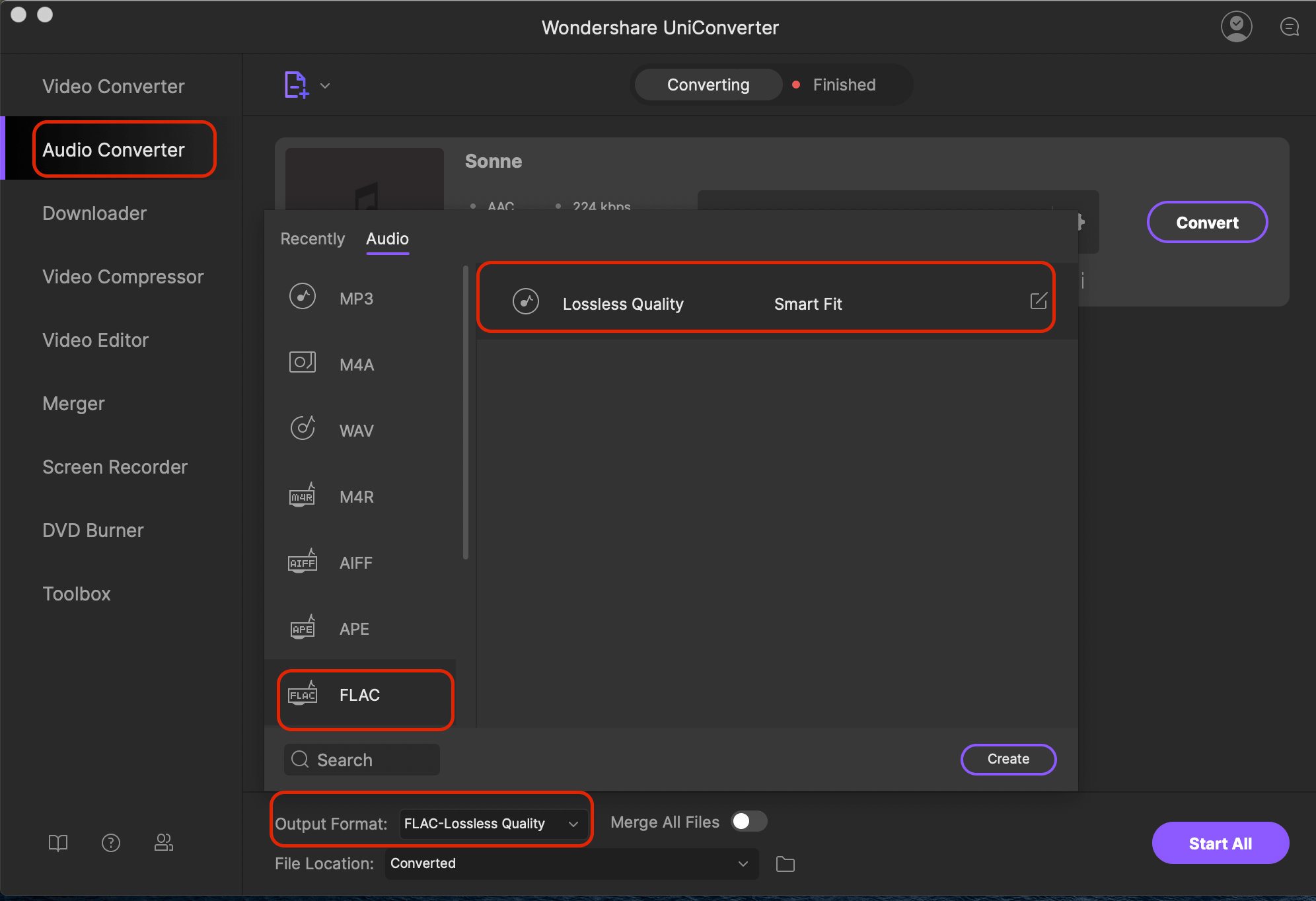 aac to flac converter