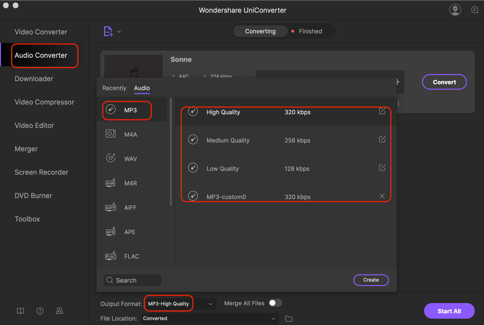 aac file to mp3