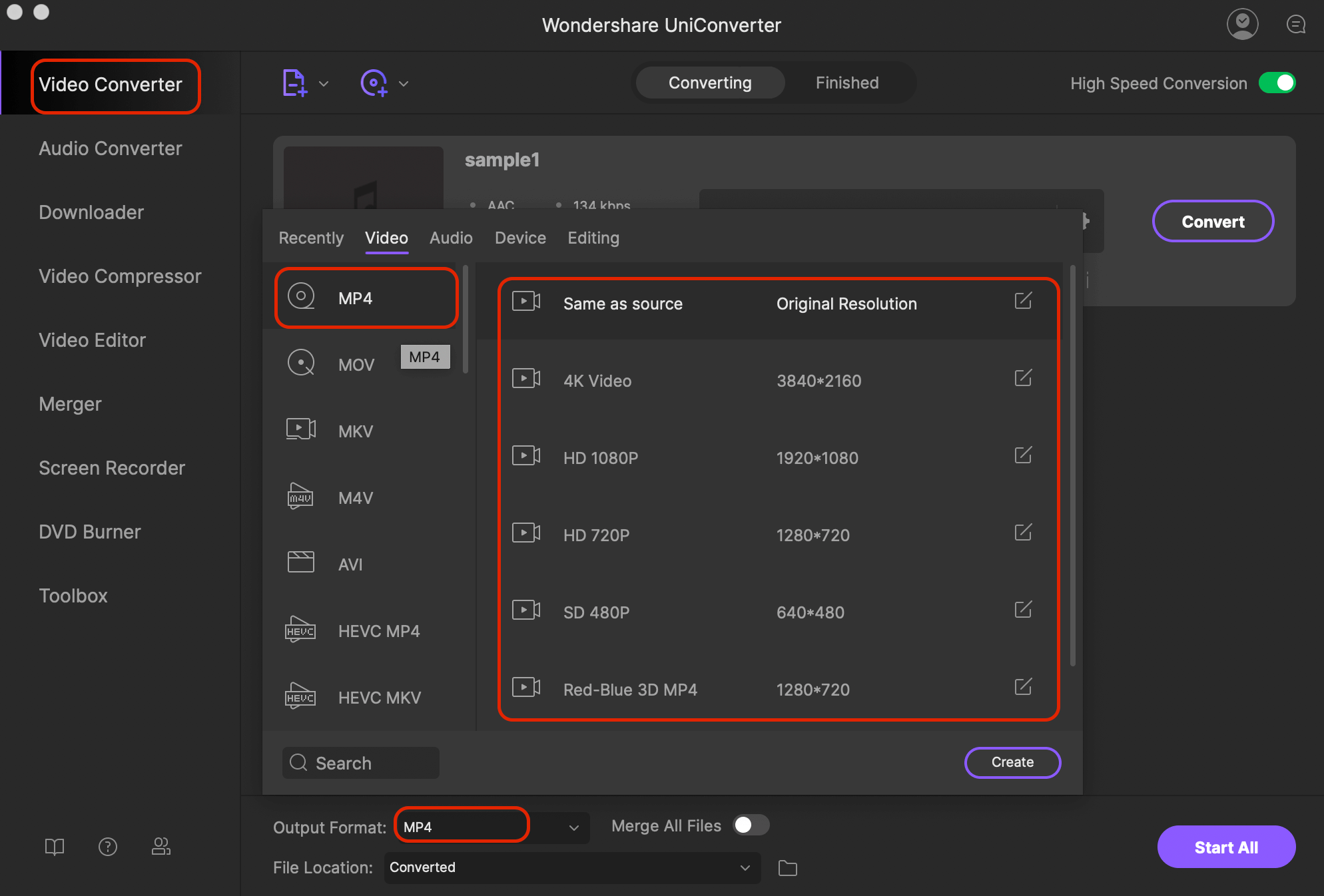 how to convert aac to mp4