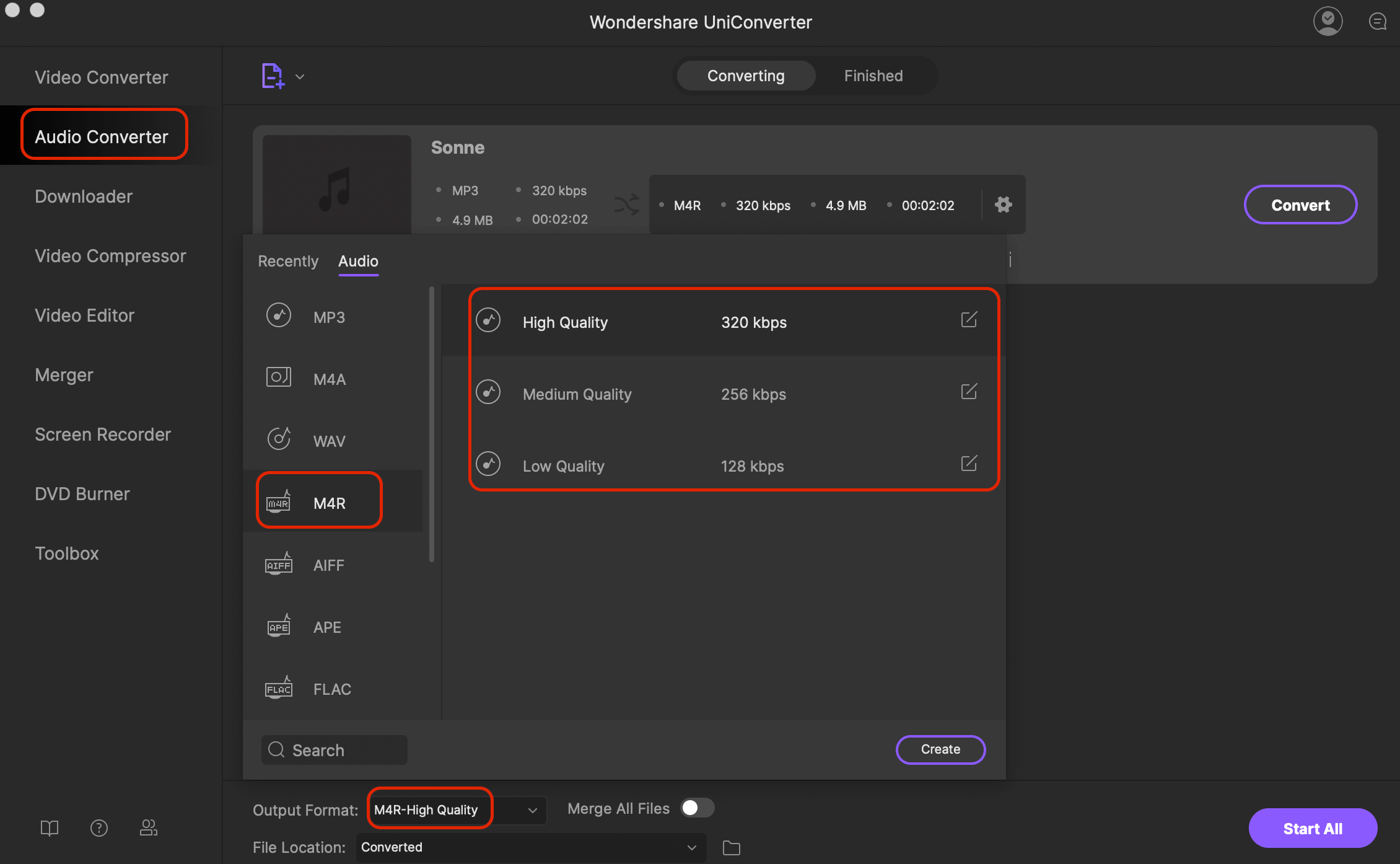 convert mp3 to m4r on mac