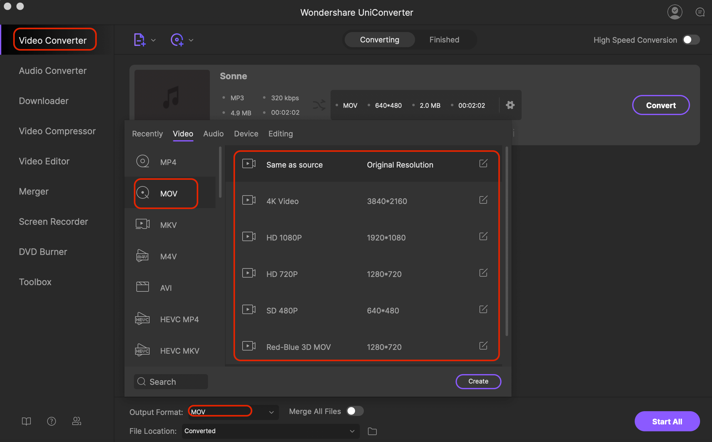 change mpg to mov file