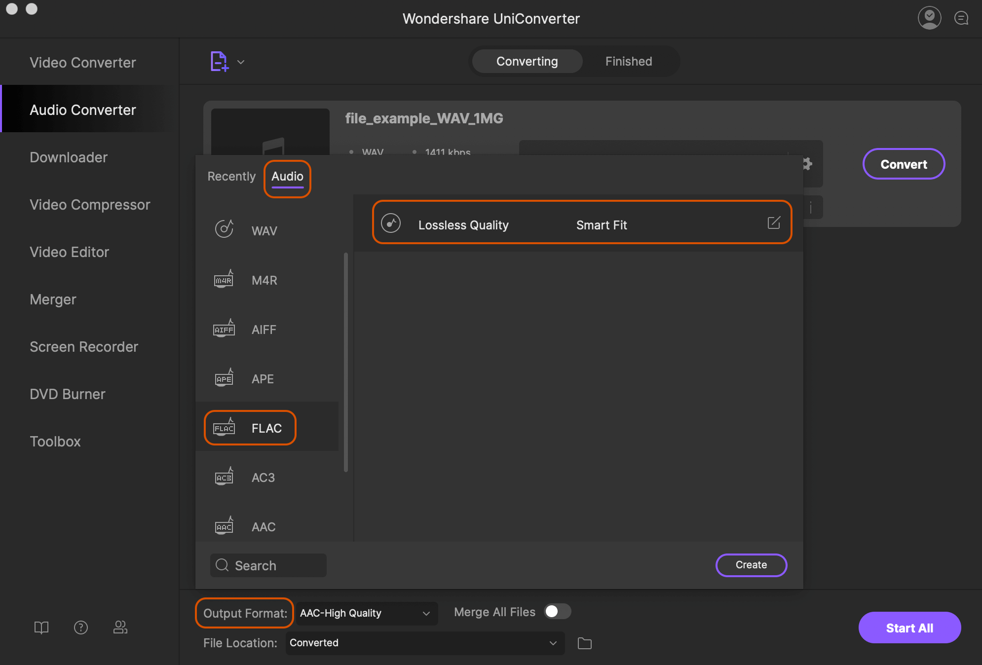 wav to flac converter