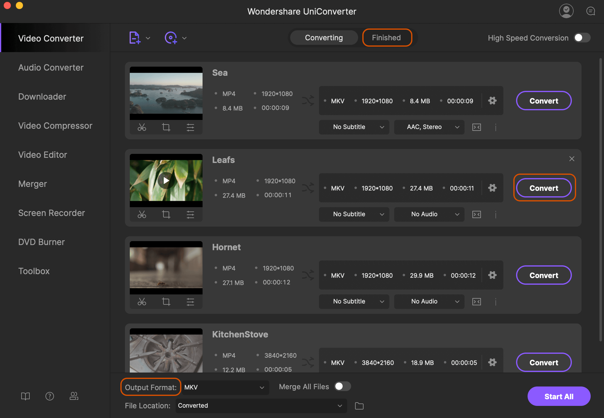 Convert video to YouTube preset format