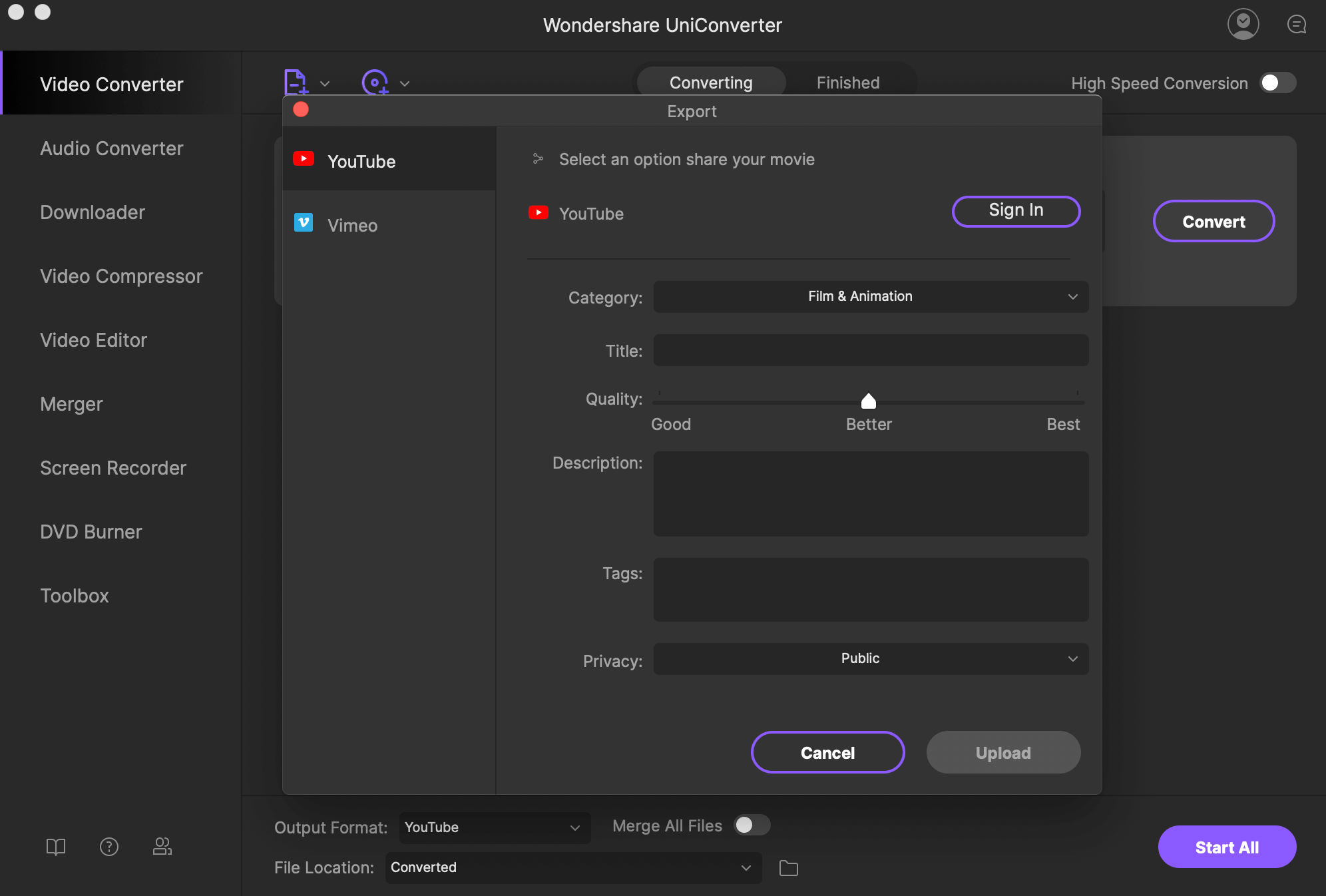 how to compress videos for youtube fast