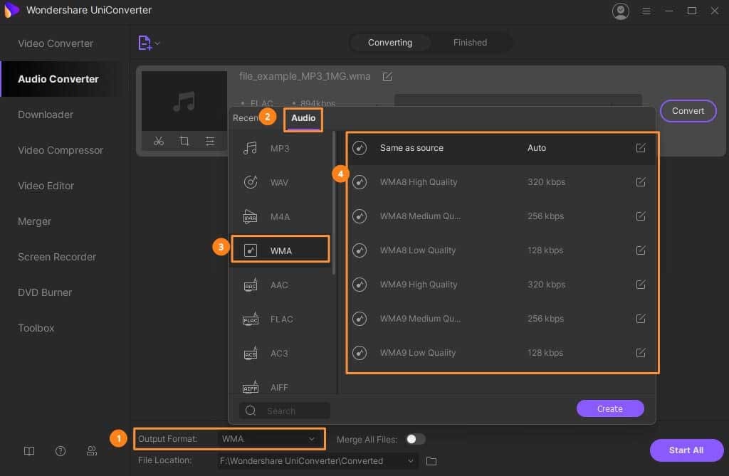 flac to wma converter