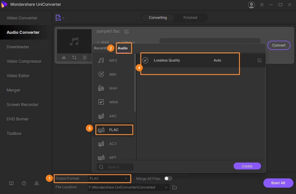 m4a to flac converter