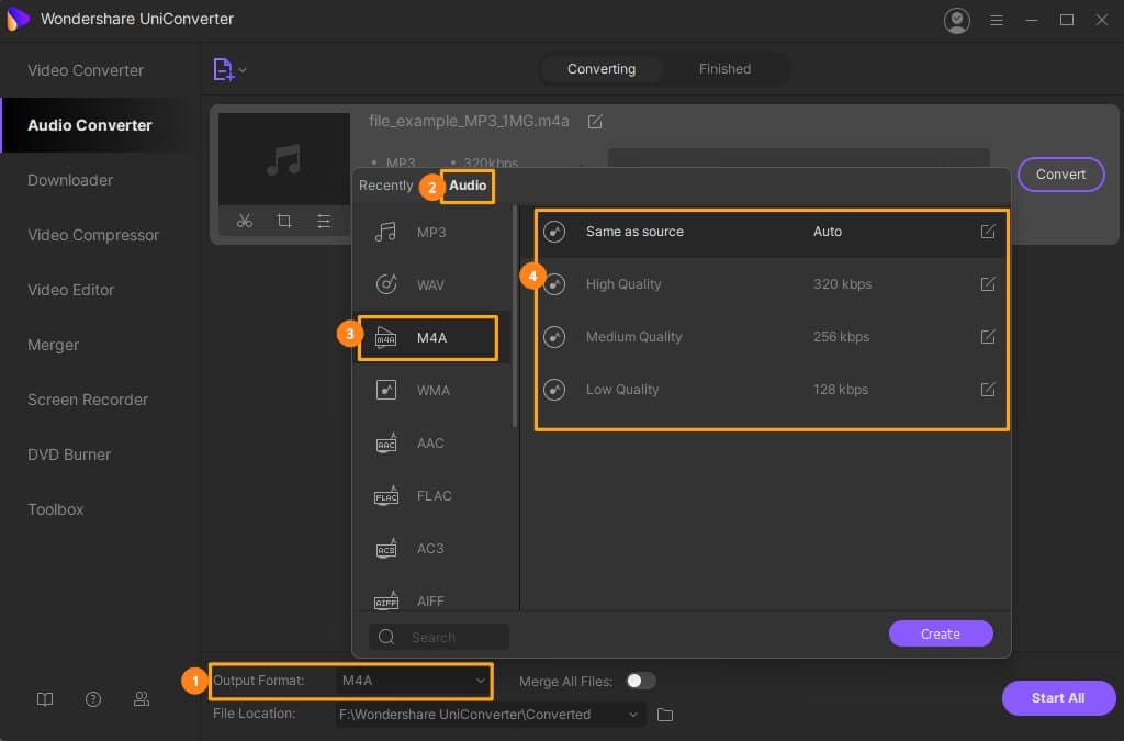 mp3 to m4a converter