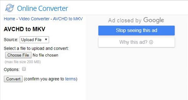 convert avchd by online converter