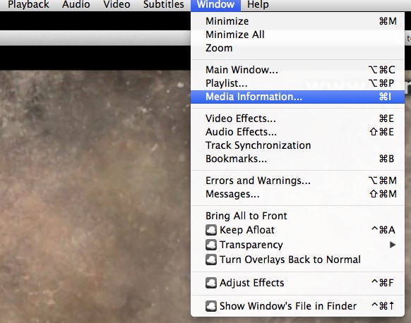 add metadata to MP4 with vlc step 1