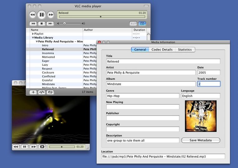 add metadata to MP4 with vlc step 2