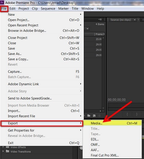 adobe media encoder convert webm to mp4