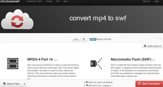 mp4 to wav online with CloudConvert