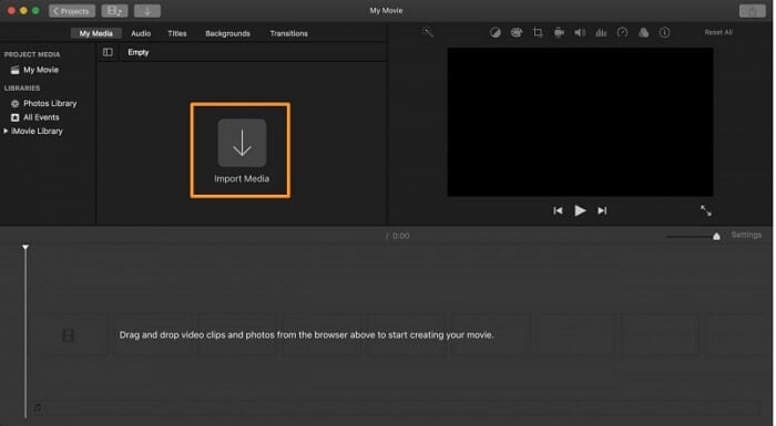 add mov to imovie