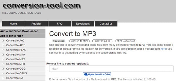 aac to mp3 converter online