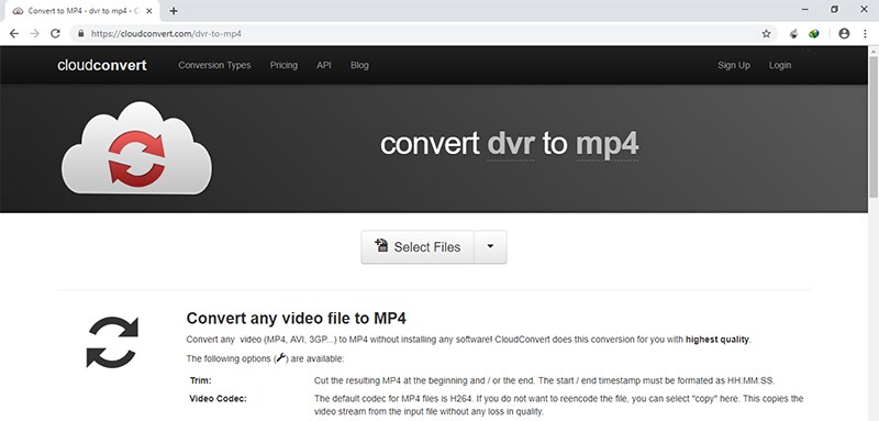 online dvr ms to mp4 converter