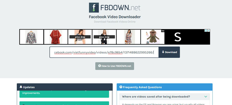 Convert Facebook to MP4 Online with FBDOWN