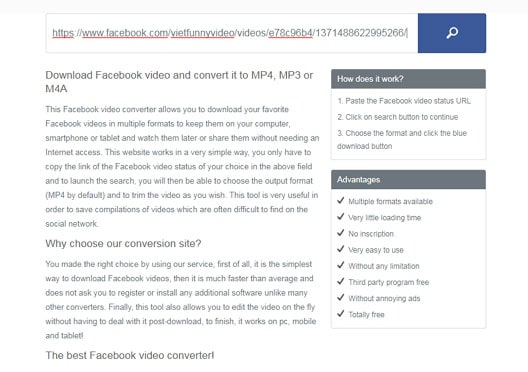 Convert Facebook to MP4 Online with Download FB Video