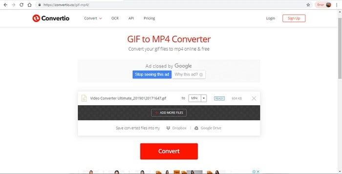 gif to mp4 converter Convertio