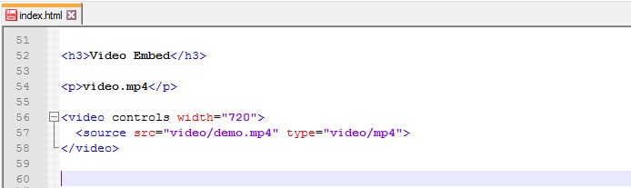 How to Embed MP4 in HTML step 1