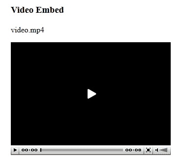 How to Embed MP4 in HTML step 2