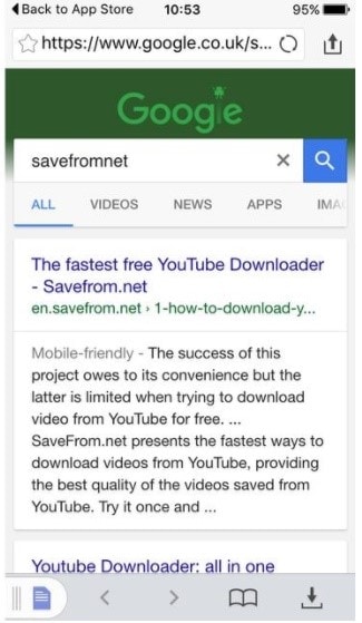 save youtube to iphone