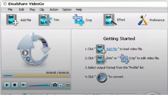 crop mp4 with iDealshare VideoGo