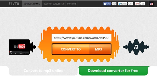 how to convert youtube to mp3 with flvto