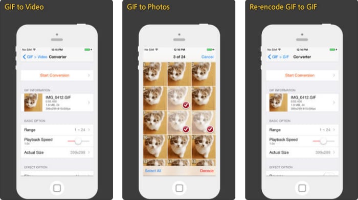 convert gif to iphone video