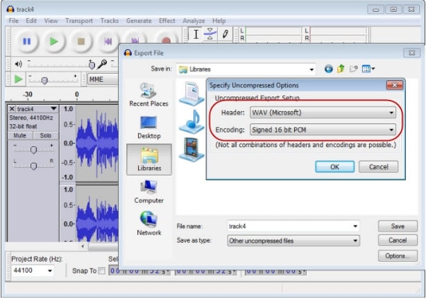How to Compress MP3 with  Audacity