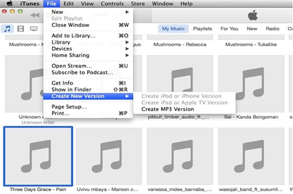 comment convertir un fichier wav en mp3 dans itunes