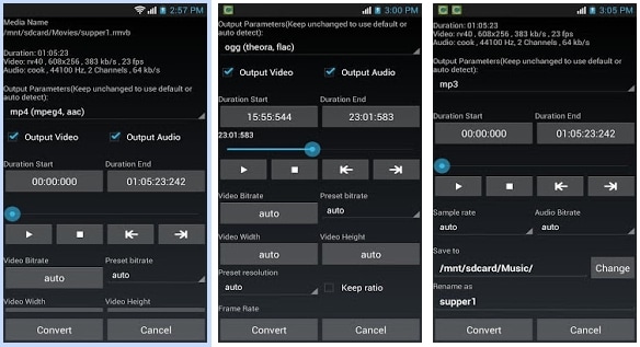 Convert MKV to AVI in Android