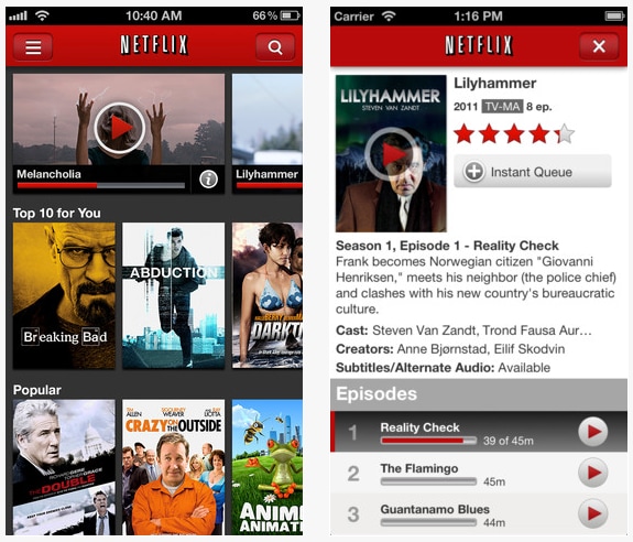 cómo ver videos Netflix en iphone 7
