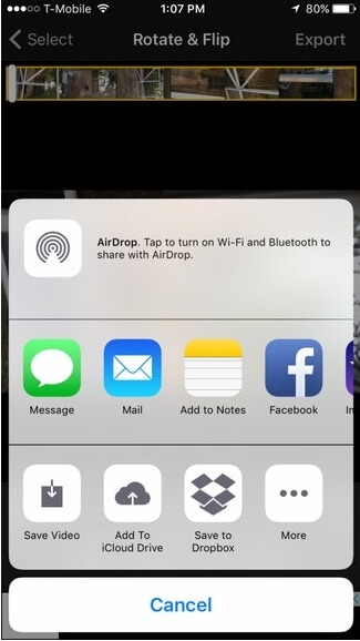rotate MP4 on iphone step 3