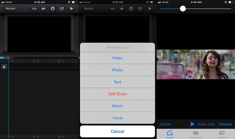 How to Shorten iPhone Video using	Cute Cut step 2