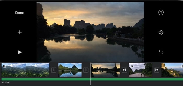 cut mp4 on iphone with iMovie