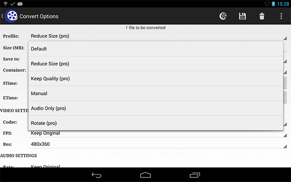 Android permet de lire MP4