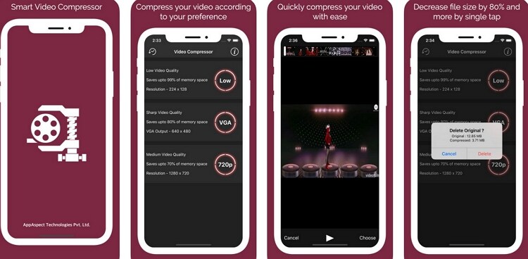 Appli de compression vidéo pour iPhone Smart Video Compressor