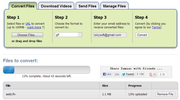 mp4 para flv converter online